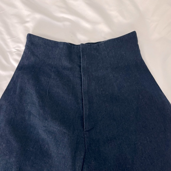 Motif Official High Waisted Dark Wash Wide Leg Jeans, Medium - Picture 4 of 7